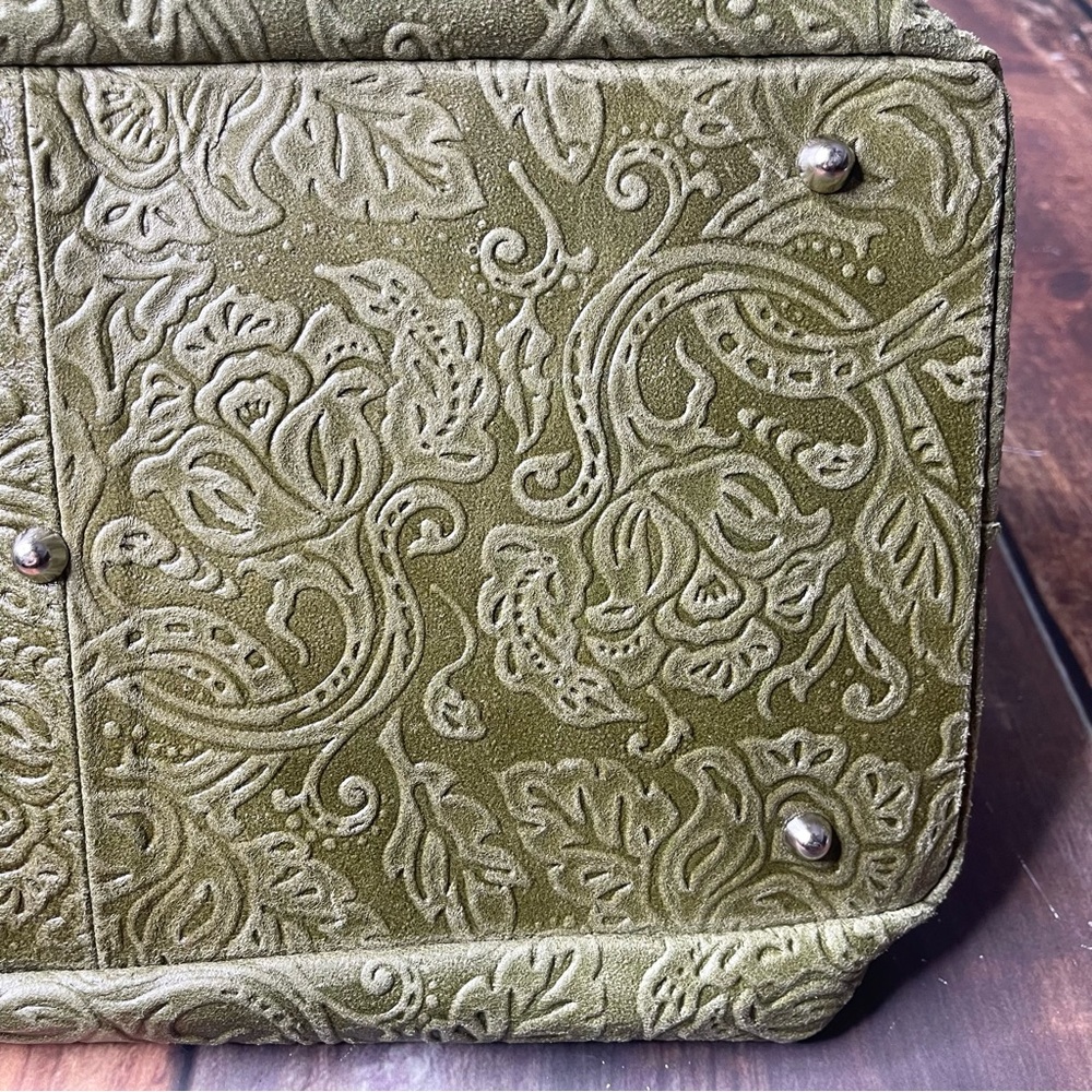 ISADORA green Italian leather bag - Picture 10 of 11